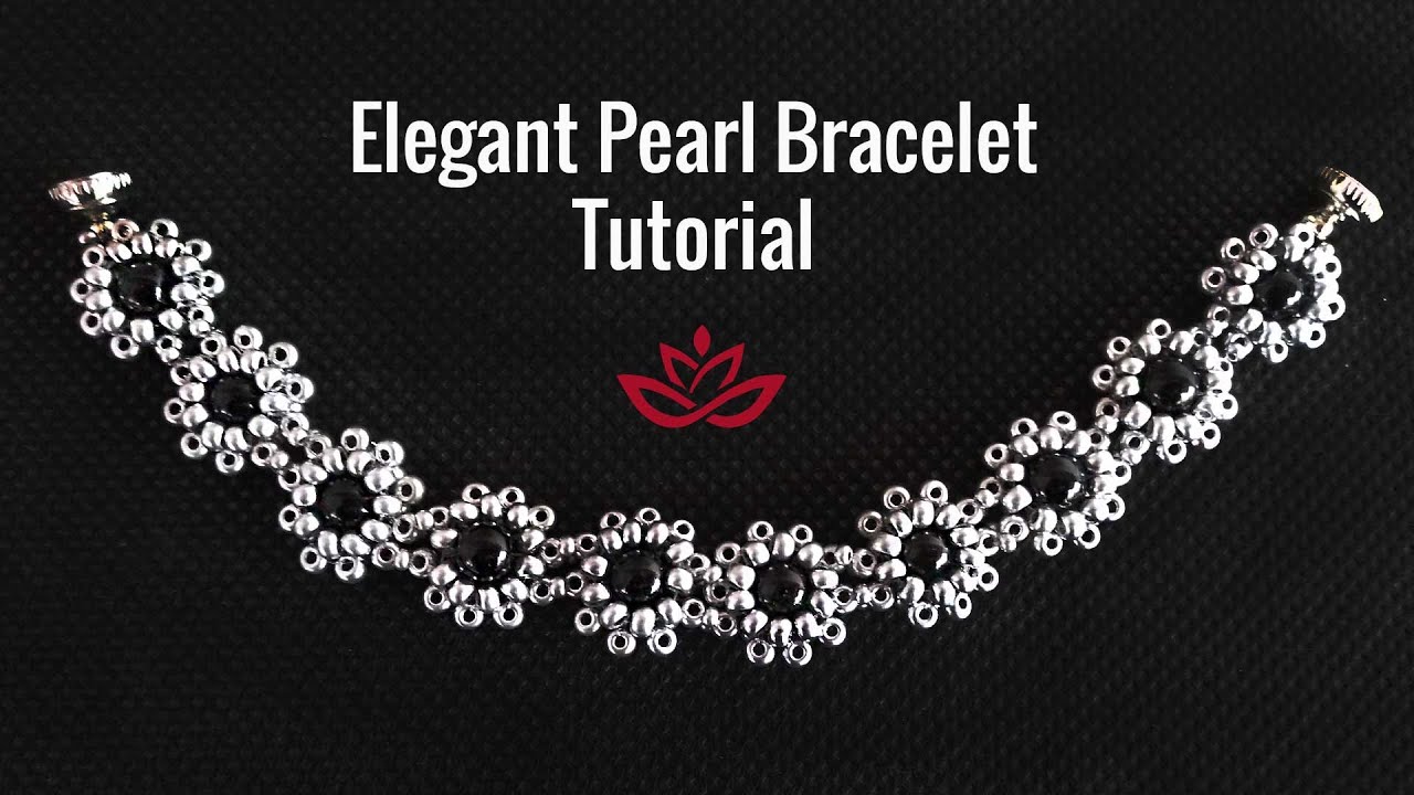Elegant Pearl Beaded Bracelet - Tutorial. How to make beaded bracelet ...