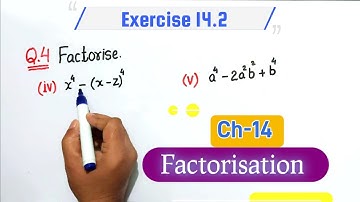 Exercise 14.2 Question 4 Class 8th Maths NCERT Chapter:14 Factorisation | Ex 14.2 Q4 class 8