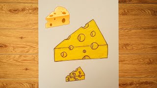 تعليم الرسم||رسم جبن 🧀خطوة بخطوة للمبتدئينHow to draw || step by step cheese 🧀drawing for beginners