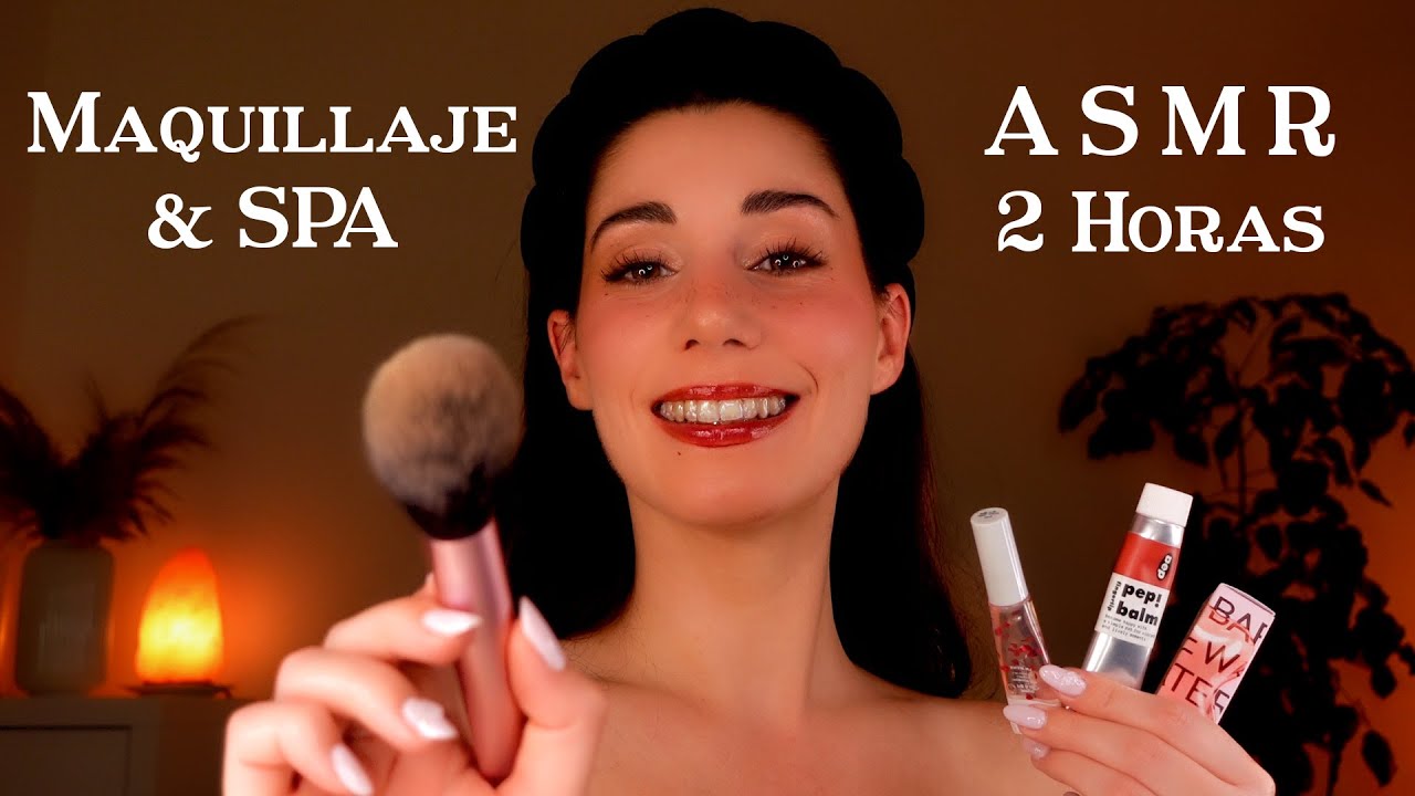 ASMR 2 HORAS 💄 MAQUILLAJE & SPA 🧼 MASAJES & SKINCARE ❤️ Atención Personal 💌 Roleplay en Español