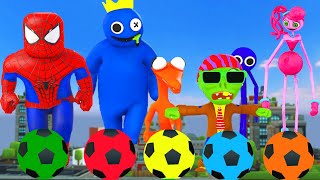 Rainbow Friends Giant ZombieHulk Vs WhiteHulk rescues oranges l Rainbow Friends GameFunny
