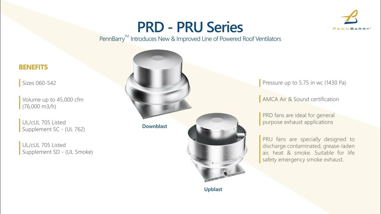 PennBarry Introduces New and Improved Line of Powered Roof Ventilators