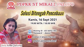 Solusi Ditengah Pencobaan Kamis 16 Sept 2021 Lisna G Arifin