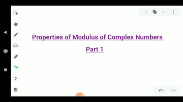 Properties of Modulus of  Complex Number Part 1