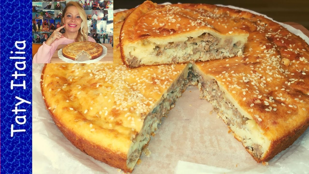 Torta Salata con carne macinata / Minced beef pie easy e quick ( Eng Sub )