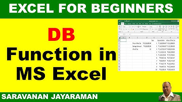 DB(Depreciation) Function in Excel | How to use DB | #excel
