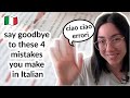 4 very common mistakes every student of Italian L2 should avoid (sub)