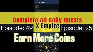23 & 24 September All Quests Code X Empire || Complete all daily quests today || YouTube Video Code
