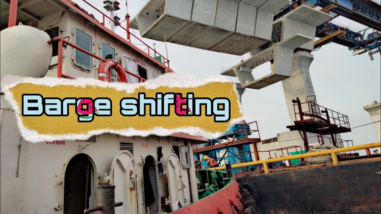 Barge shifting. MTHL | NHAVA SHEVA SEA LINK|  L&T 