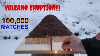 MATCH VOLCANO ERUPTION IN SNOW - 100,000 Matches 🔥🔥🔥