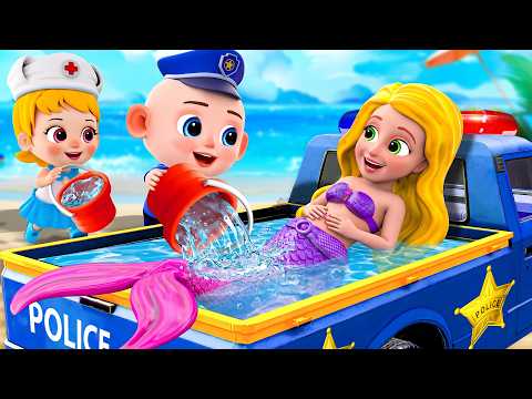 Mermaid Got a Boo Boo! | Baby Police Officer | Funny Kids Song & More Nursery Rhymes by Little PIB