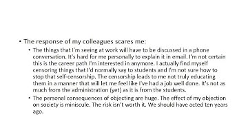 2016/09/27: Part 1: Fear and the Law