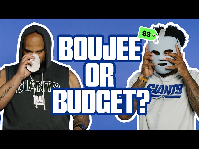Can Giants Players Tell the Difference Between Luxury Products and Their Dupes? | Boujee or Budget 💰
