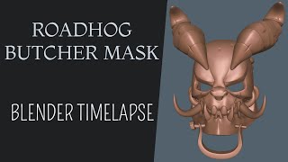 Blender 3D Print Modeling - Overwatch Roadhog Butcher Mask