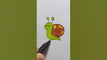 #how to draw a snail #snail #art #easy drawing for kids#animal drawing #drawing tutorial #drawing