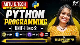 Python Programming U-1 Lec-2 I By Shubhangi Ma'am I Gateway Classes I AKTU