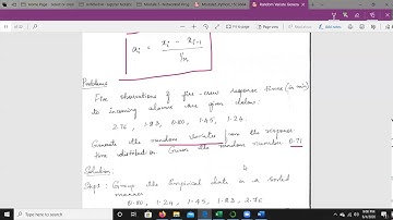 Random Variate Generation Part 2 Inverse Transform Technique Triangular,Weibull,Empricial Continous