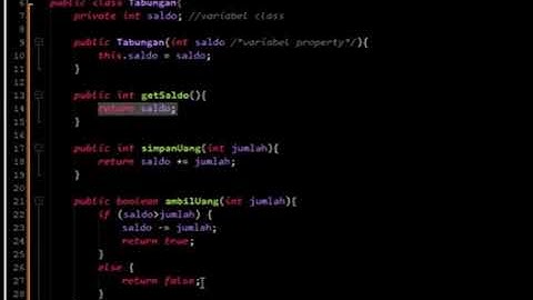 IMPLEMENTASI UML Class Diagram Pada Class Tabungan