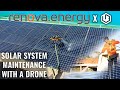 Cleaning solar panels with a drone  renova energy x lucid bots