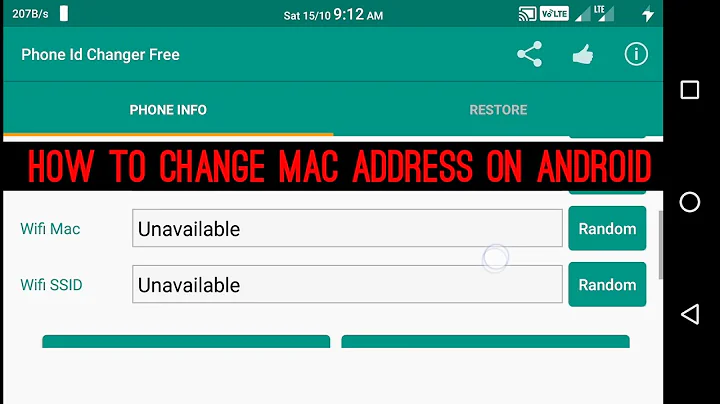 How to change MAC address on android phone
