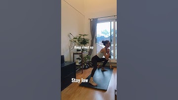 Sliding cossack squat - leg burner accessory move