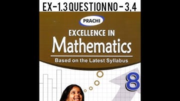 CLASS 8 MATHS (PRACHI BOOK ) CHAPTER--1 RATIONAL NUMBERS EX--1.3 QUESTION NO---3 AND 4 ||