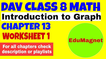DAV MATH CLASS 8 CHAPTER 13 INTRODUCTION TO GRAPH WORKSHEET 1 BY EDUMAGNET