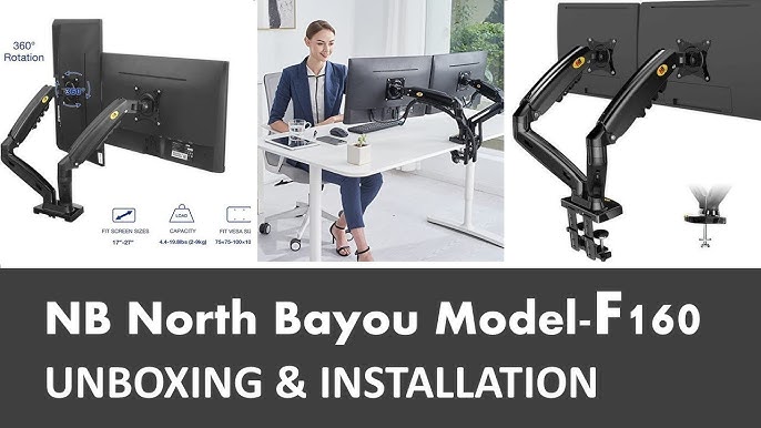 SOPORTE PARA DOBLE MONITOR 17'' A 27'' North Bayou NB-H160 BRAZO ERGONOMICO