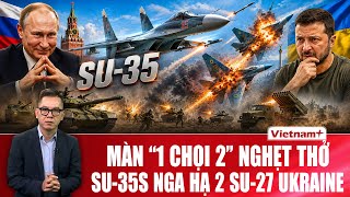 MILITARY REVIEW Russian Su-35S takes on two downs two Ukrainian Su-27 fighters simultaneously