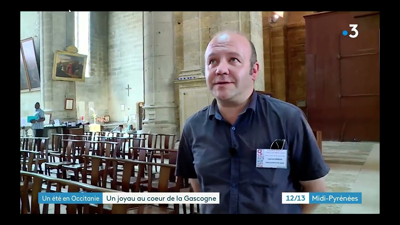 La cathédrale Sainte-Marie d'Auch, au journal de France 3 Occitanie le 18 août 2022