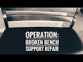 Repairing a Broken Bench Support Repairing a Broken Bench Support