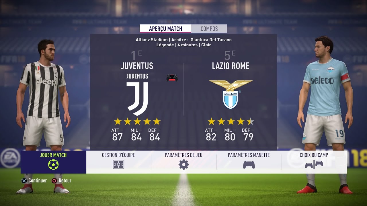 FIFA 18 Juventus Vs Lazio Rome