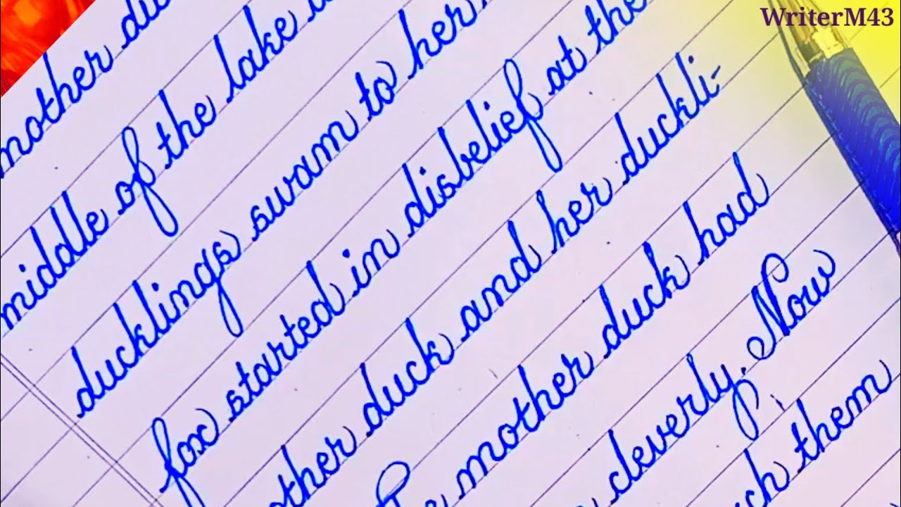 Best cursive writing in english | Handwriting sudhar | 1 page english writing | English moral story 