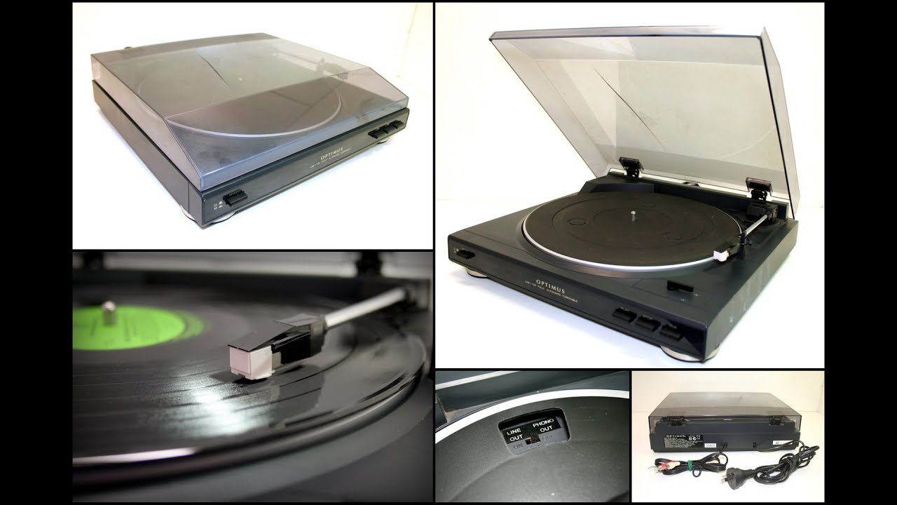 OPTIMUS LAB-1100 Full Automatic Turntable (built-in Preamp) New Stylus ...
