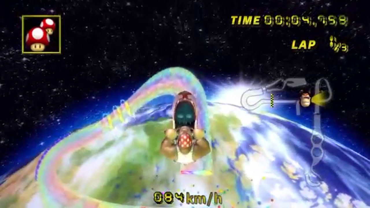 Mario Kart Rainbow road Shortcut and Tricks YouTube