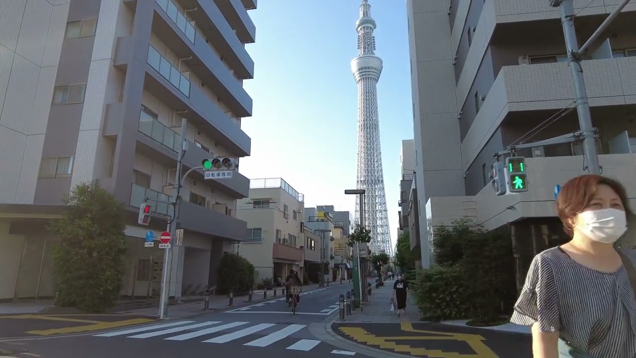 Tokyo street walk in 4K 60 FPS | Tokyo Skytree, Sumida City | 東京スカイツリー