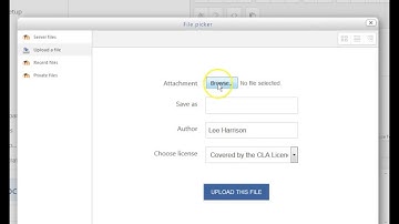 Moodle File Upload