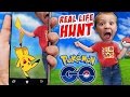 Pokemon GO!  Hunting in Real Life w/ FGTEEV Boys! Shawn Gotta Gun!!!  Part 1 (Smartphone Gameplay)