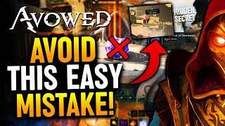 Avowed - 10 Major Mistakes To Avoid Ruining Your Game! (Tips & Tricks)