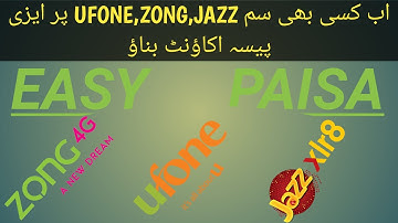 Create EasyPaisa Account On   Ufone,Zong,Jazz And On Others||Create EasyPaisa On Other sims