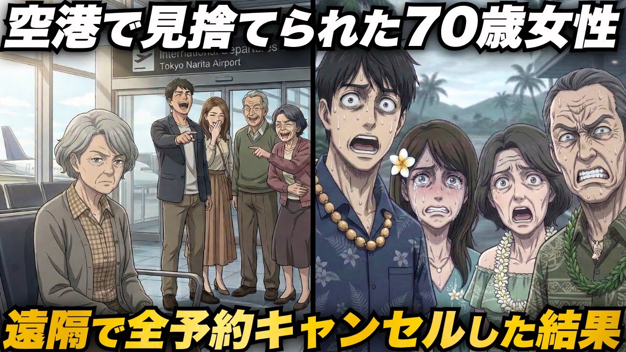 「空港で待っててw」旅費200万を支払った私を空港に捨て、嫁親とハワイへ行く息子→遠隔で全予約キャンセル&クレカ停止で無一文にした結果w【60代・70代】【シニアライフ】