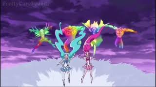 {HQ} Pretty Cure DX2| Luminous Heartiel Action! Attack SFX! (From The Movie!)