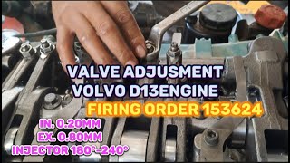 Volvo model fmx 400 d13 engine valve adjustment #etstutorialvlogs #valveadjust #engine
