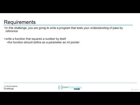 94.(Challenge) Using Pointers as parameters