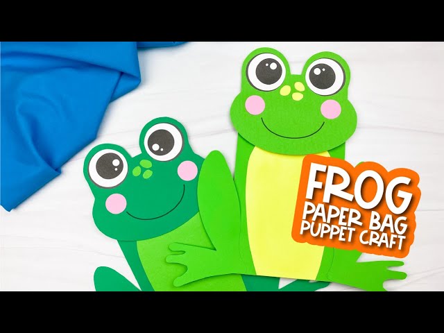 Frog Paper Bag Puppet Craft 