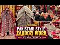 Wedding Special Bridal Pakistani Style Heavy Zardozi Work Khada Dupatta #50%off