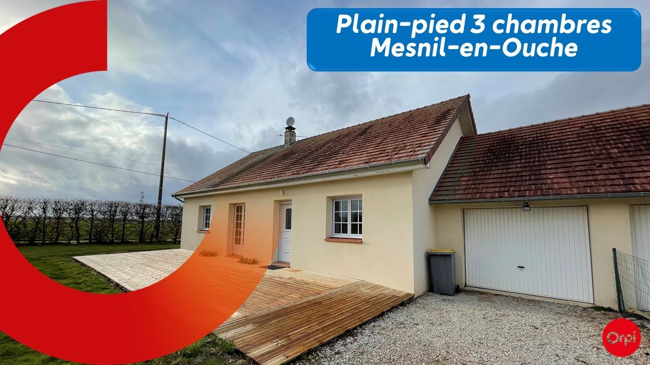 À LOUER - Plain-pied Mesnil-en-Ouche à louer - 3 chambres - 91m² (présentation)
