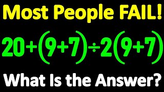 90% of People Get This Tricky Math Question WRONG! Will YOU
