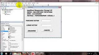 Membuat object geometri di AutoCAD mengunakan bahasa pemrograman visual basic