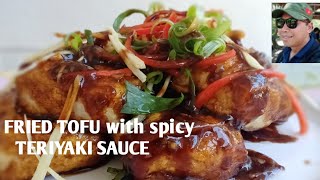 FRIED TOFU WITH SPICY TERIYAKI SAUCE || Fried Tofu with Soy, Ginger and Chill Sauce